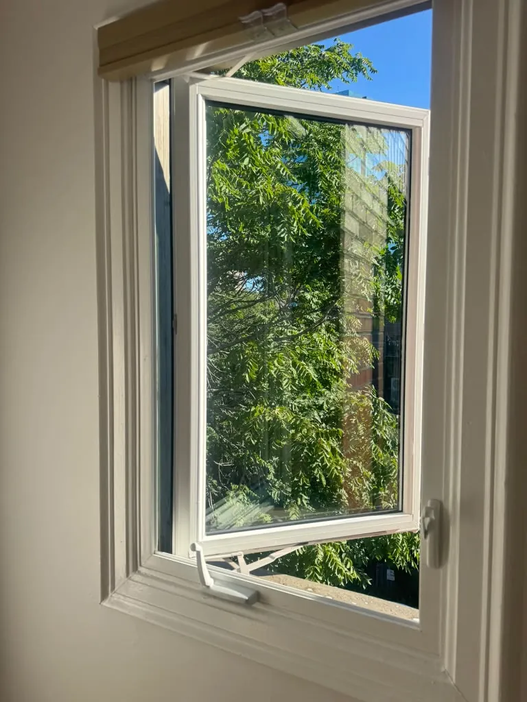 Cleaned interior window letting in natural light, house cleaning MA